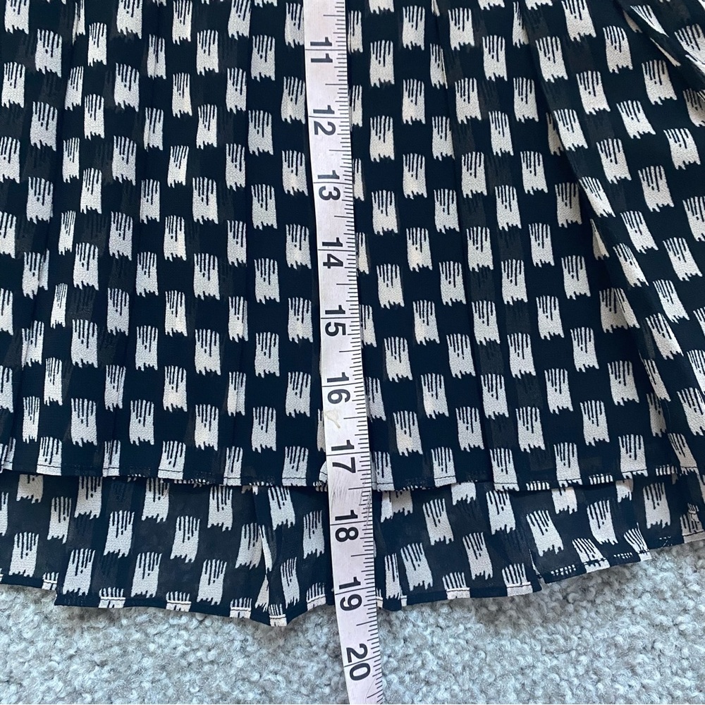 REISS Black & Cream Flared Mini Skirt - Picture 7 of 10